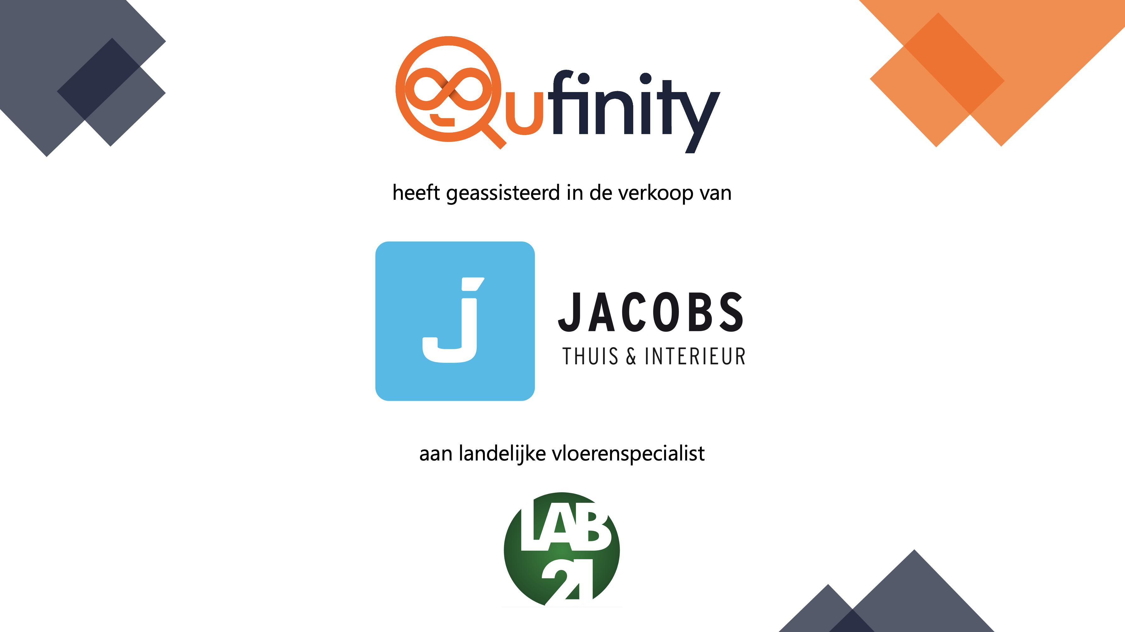 Qufinity Jacobs Thuis & Interieur verkoop aan LAB21 M&A Deal