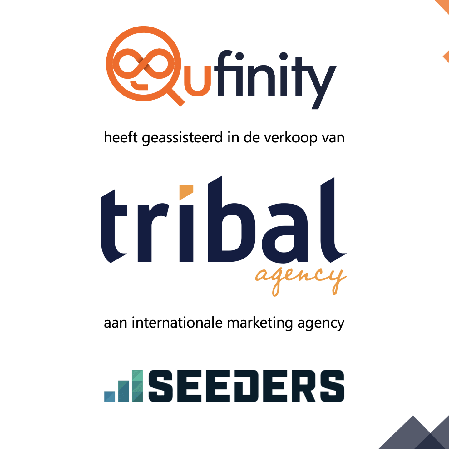Qufinity Tribal Agency verkoop aan Seeders M&A Deal