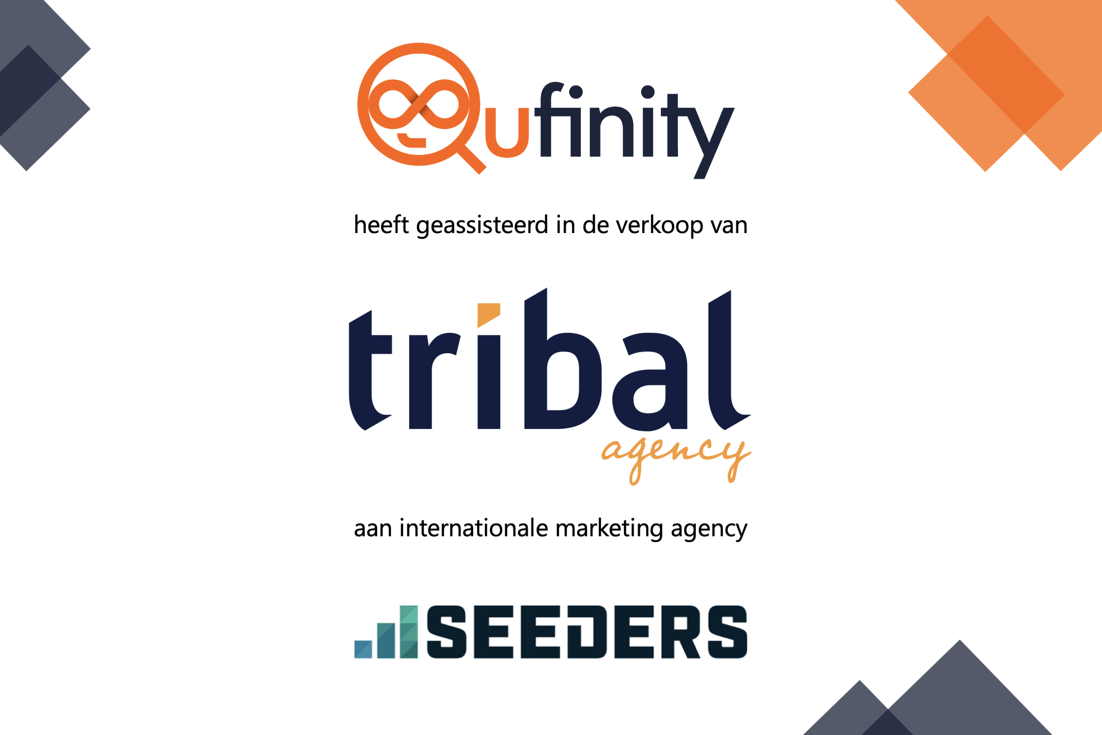 Qufinity Tribal Agency verkoop aan Seeders M&A Deal